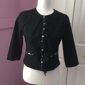 NWOT Red Ruby denim top with beautiful detailed